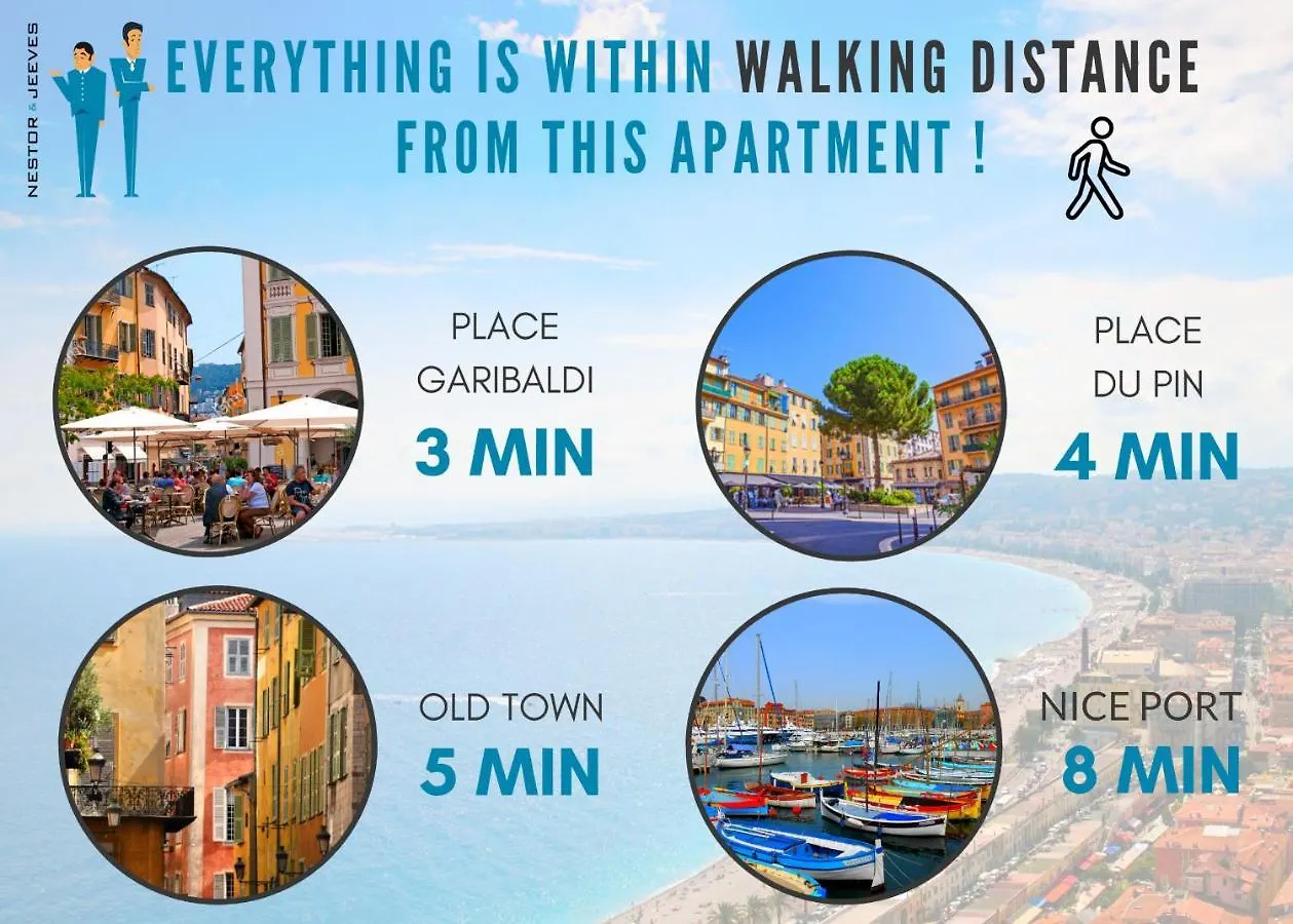 Nestor&Jeeves - Le Pierlas - Place Garibaldi - Very Close Old Town Nizza Apartman